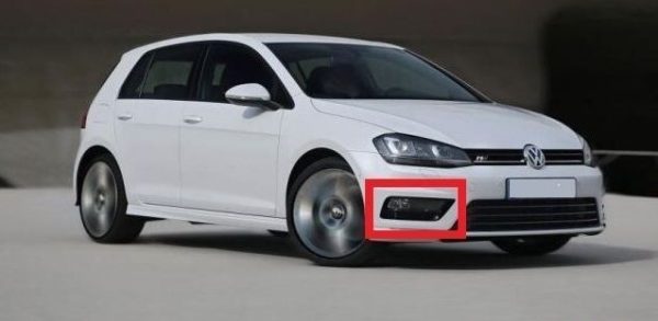 NEW GENUINE VW GOLF R-LINE MK7 13-16 LOWER RIGHT O/S GRILL BLACK 5G0853666G 041 - Image 2
