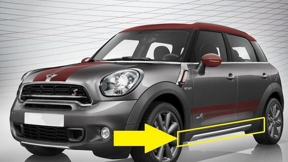NEW GENUINE MINI R60 COUNTRYMAN EXTERIOR OPTICS SIDE SKIRTS FULL SET KIT - Image 3