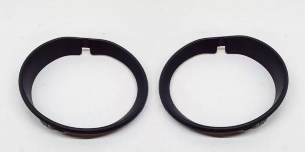 NEW GENUINE MINI F60 COUNTRYMAN 2016 - 2018 BLACK FRONT FOG LIGHT TRIM RING SET