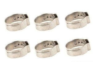 NEW GENUINE AUDI VW HEADLIGHT WASHER HOSE CLAMPS 17.5x7x0.6 SET OF 6 PIECES N10255501
