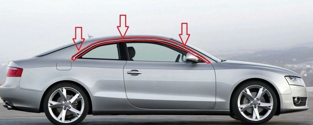 NEW GENUINE AUDI A5 2008-2016 CHROME ROOF MOLDING TRIM RIGHT O/S 8T0853704F 2ZZ