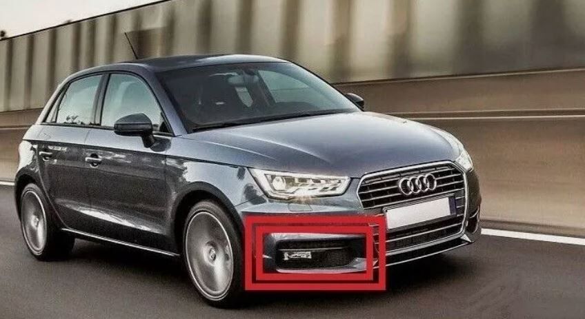 NEW GENUINE AUDI A1 2015-2018 O/S RIGHT BUMPER FOG LIGHT GRILL SURROUND BLACK 8XA807682C9B9 - Image 2