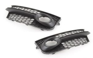 NEW GENUINE AUDI TTS S-LINE 11-14 FRONT BUMPER RIGHT LEFT FOG LIGHT GRILL SET