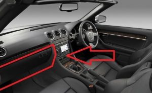 NEW GENUINE AUDI A4 CABRIO 03-09 GLOVE BOX STORAGE COMPARTMENT BLACK RHD 8H2857035C6PS