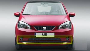 NEW GENUINE SEAT MII 12-16 FRONT BUMPER CENTER LOWER GRILL BLACK 1SL853677B9B9