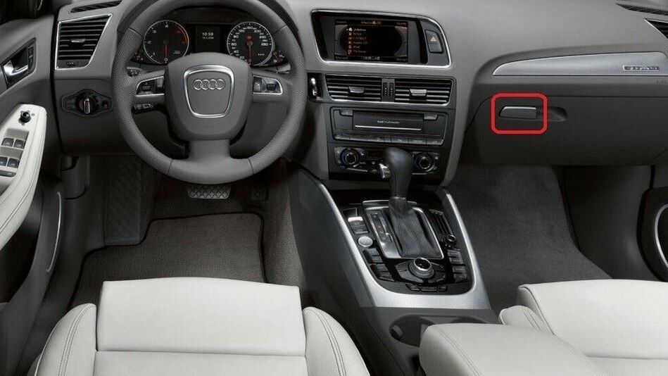 NEW GENUINE AUDI A4 A5 Q5 GLOVE BOX HANDLE WITHOUT LOCK HOLE LHD 8K1857131 3Q7 - Image 5