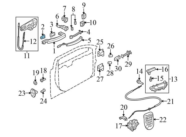 Audi Exterior Door Handle Seal / Gasket (Front) 8T0837209 - Image 3
