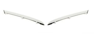 BMW NEW GENUINE 3 SERIES E90 E91 FRONT BUMPER WHITE ALUMINUM TRIM PAIR SET