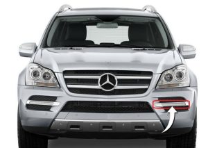 NEW GENUINE MERCEDES BENZ GL X164 FRONT BUMPER FOG LIGHT GRILL TRIM LEFT N/S A1648847322