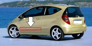 NEW GENUINE MERCEDES BENZ MB A W169 3-DOORS LEFT FRONT DOOR MOLDING STRIP PRIMED A16969007629999