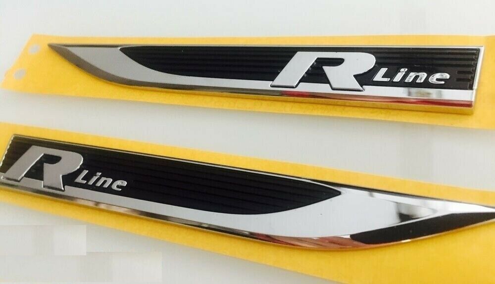 NEW GENUINE VOLKSWAGEN GOLF VII MK7 FACELIFT R LINE FENDER EMBLEM SET