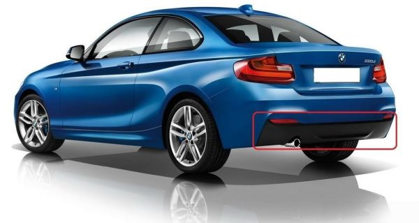 BMW GENUINE 2 SERIES F22 F23 M SPORT REAR DIFFUSER WITH ONE TAIL PIPE HOLE 51128055570 - Image 3
