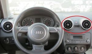 NEW GENUINE AUDI A1 2011-2014 AIR FLOW VENTS CENTER SET LEFT RIGHT N/S O/S 8X18209516PS