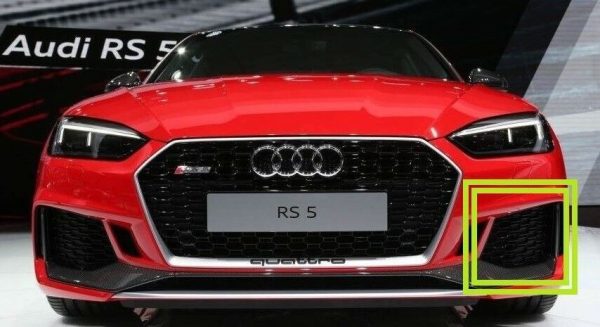 NEW GENUINE AUDI RS5 17-18 FRONT BUMPER LOWER LEFT N/S AIR VENT GRILL BLACK 8W6807681PT94 - Image 2
