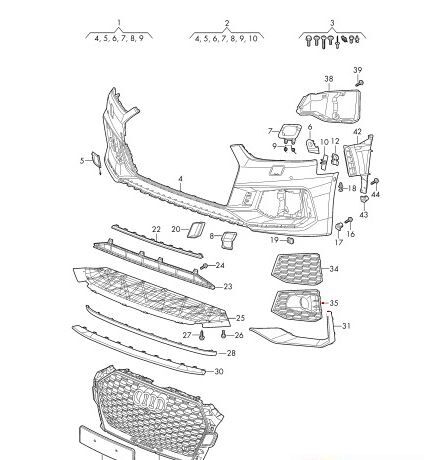 NEW GENUINE AUDI RS5 17-18 FRONT BUMPER LOWER LEFT N/S AIR VENT GRILL BLACK 8W6807681PT94 - Image 3