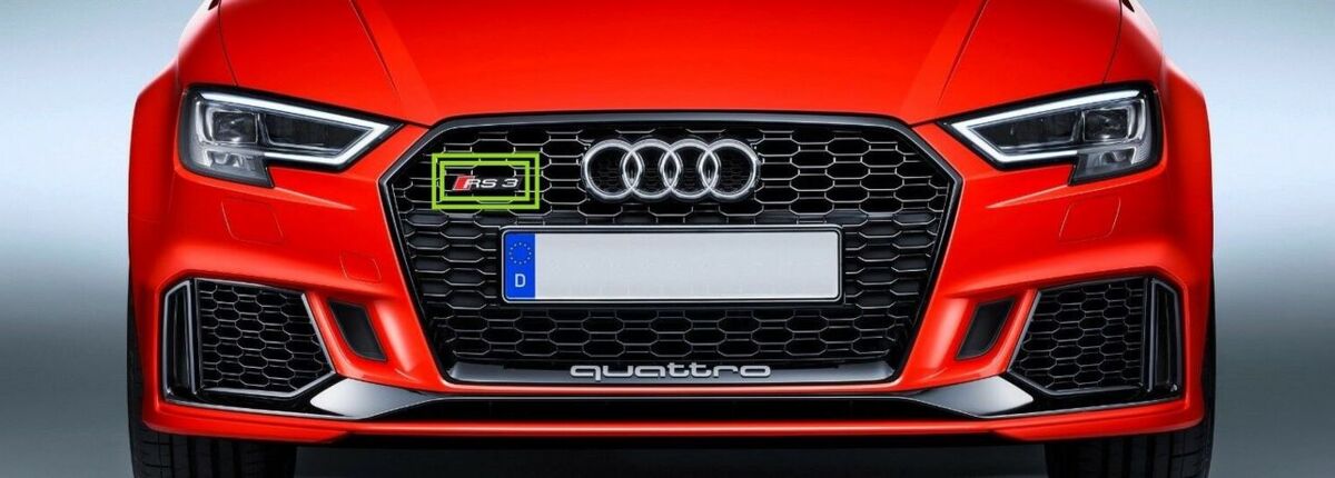 NEW GENUINE AUDI RS3 17-18 FRONT RS3 BADGE GRILL EMBLEM CHROME 8V5853736B 2ZZ - Image 5