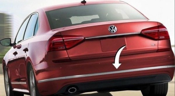 NEW GENUINE VW PASSAT 2015-2018 REAR BUMPER CENTER CHROME MOLDING TRIM 5618538352ZZ - Image 2