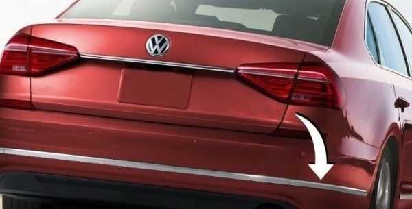 NEW GENUINE VW PASSAT 15-18 REAR BUMPER RIGHT O/S CHROME MOLDING TRIM 5618534602ZZ - Image 2