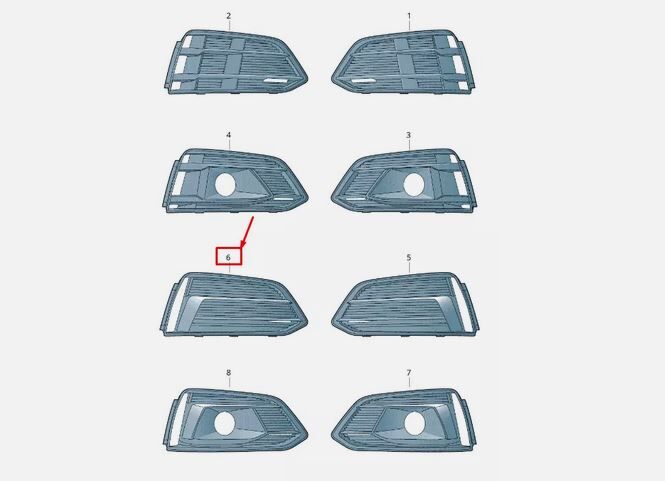 NEW GENUINE AUDI A5 2017-2018 FRONT BUMPER FOG LIGHT GRILL RIGHT O/S 8W6807682MRU6 - Image 3