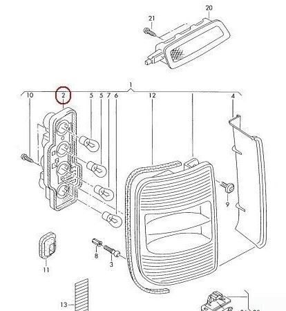 GENUINE VW CADDY 04-11 REAR TAIL LIGHT BULB CARRIER HOLDER LEFT N/S - Image 2