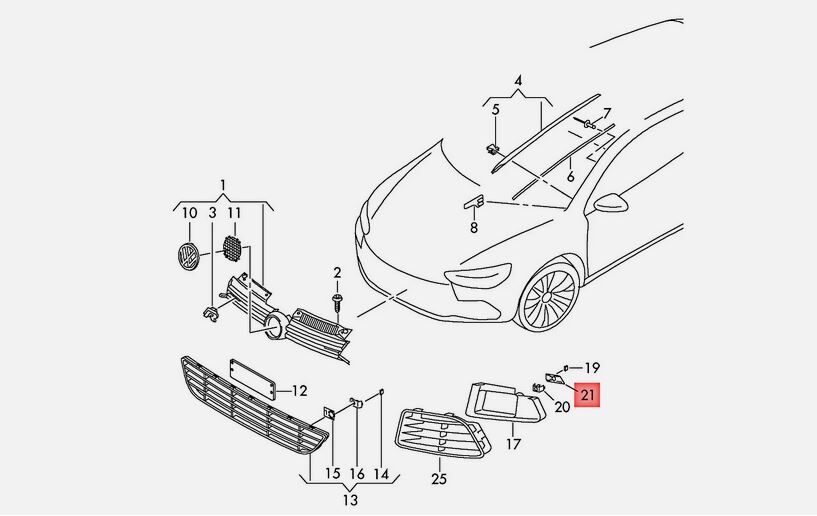 NEW GENUINE VW GOLF 09-13 ADAPTER FOR PARKING DISTANCE CONTROL LEFT N/S 5K0807083 - Image 2