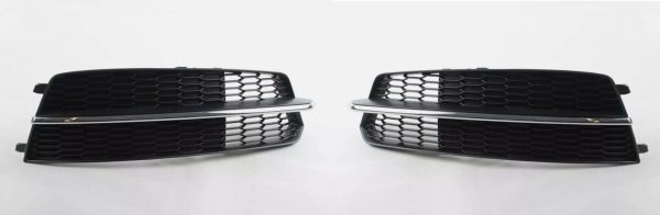 NEW GENUINE AUDI A6 15-18 S-LINE LEFT RIGHT BUMPER GRILL FOG LIGHT SURROUND SET