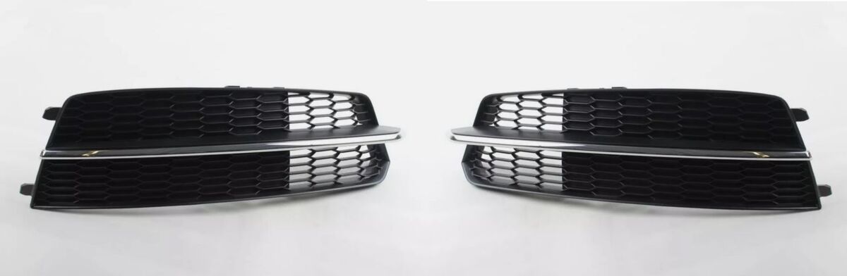 NEW GENUINE AUDI A6 15-18 S-LINE LEFT RIGHT BUMPER GRILL FOG LIGHT SURROUND SET