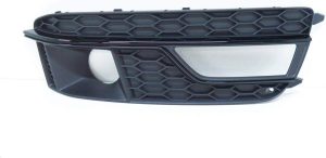 NEW GENUINE AUDI A5 12-16 FRONT BUMPER RIGHT O/S FOG LIGHTS GRILL COVER BLACK 8T0807682L01C