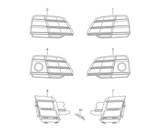 NEW GENUINE AUDI SQ5 17-18 N/S LEFT AIR INTAKE GUIDE BUMPER GRILL 80A807679PRU6 - Image 2