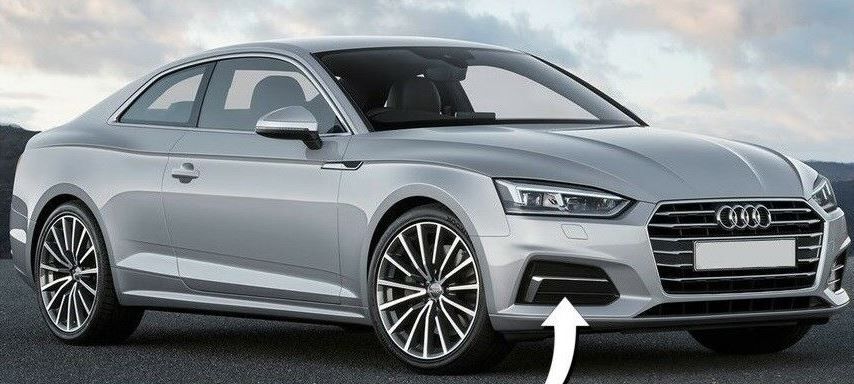 NEW GENUINE AUDI A5 2017-2018 FRONT BUMPER FOG LIGHT GRILL RIGHT O/S 8W6807682MRU6 - Image 2
