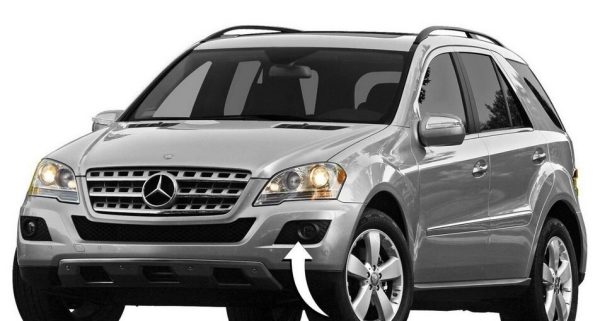 NEW GENUINE MERCEDES BENZ ML W164 08-11 FRONT BUMPER FOG LIGHT GRILL LEFT N/S A1648853723 - Image 3