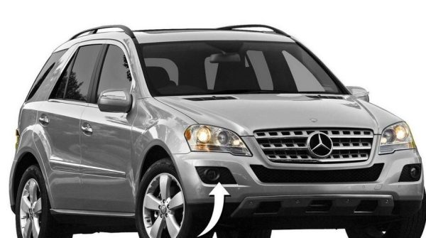NEW GENUINE MERCEDES BENZ ML W164 08-11 FRONT BUMPER FOG LIGHT GRILL RIGHT O/S A1648853823 - Image 3