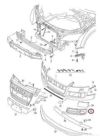 NEW GENUINE AUDI TTS S-LINE 11-14 FRONT BUMPER RIGHT LEFT FOG LIGHT GRILL SET - Image 5