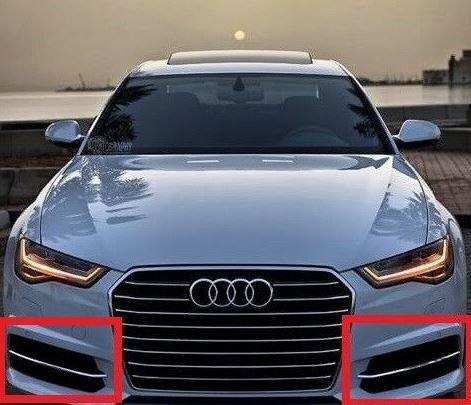 NEW GENUINE AUDI A6 15-18 S-LINE LEFT RIGHT BUMPER GRILL FOG LIGHT SURROUND SET - Image 3