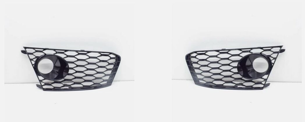 NEW GENUINE AUDI RS6 13-18 O/S RIGHT N/S LEFT FRONT BUMPER FOG LIGHT GRILL SET - Image 3