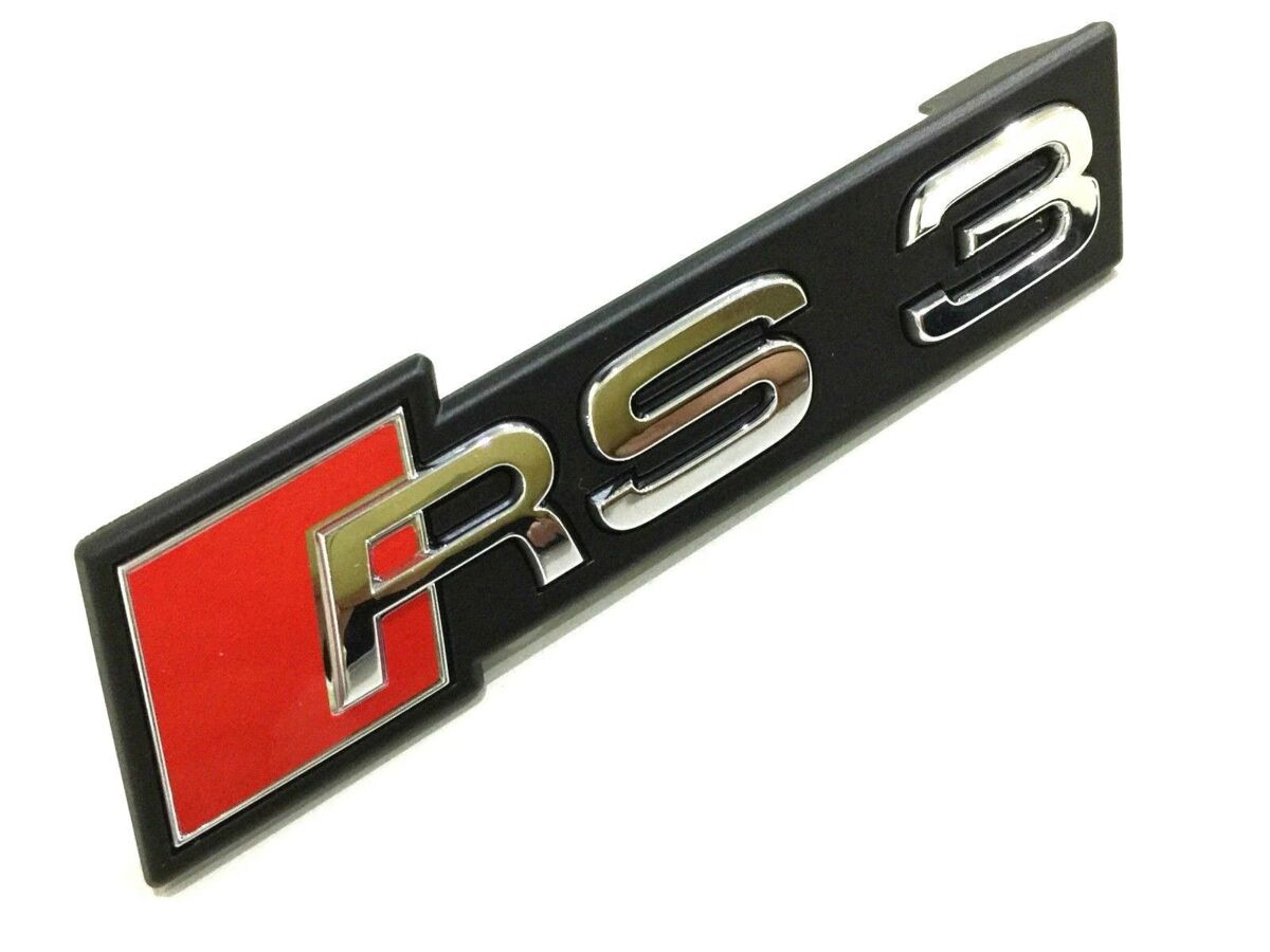 NEW GENUINE AUDI RS3 17-18 FRONT RS3 BADGE GRILL EMBLEM CHROME 8V5853736B 2ZZ - Image 4