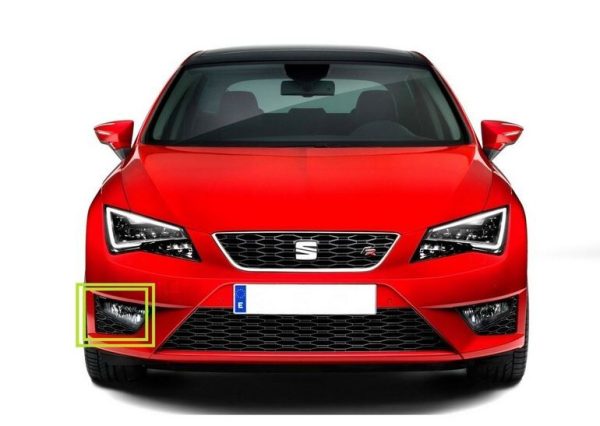 NEW GENUINE SEAT LEON FR 13-17 FRONT RIGHT O/S FOG LIGHT GRILL BLACK 5F0853666B9B9 - Image 2
