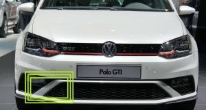 NEW GENUINE VW POLO GTI 15-17 FRONT BUMPER LOWER GRILL RIGHT O/S TRIM PRIMED 6C0854322GRU