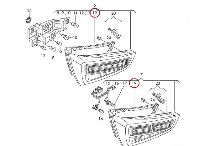 NEW GENUINE AUDI A1 2011 - 2016 N/S LEFT TAIL LIGHT GASKET SEAL 8X0945191A - Image 3