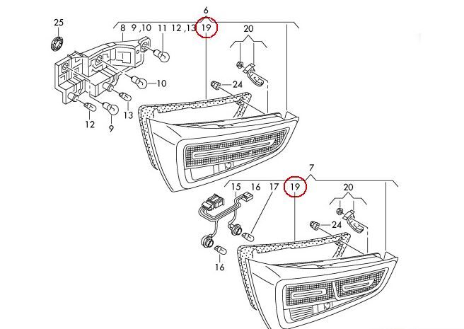 NEW GENUINE AUDI A1 2011 - 2016 O/S RIGHT TAIL LIGHT GASKET SEAL 8X0945192A - Image 3