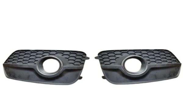 NEW GENUINE AUDI Q3 12-16 O/S RIGHT N/S LEFT BUMPER FOG LIGHT GRILL SATIN BLACK