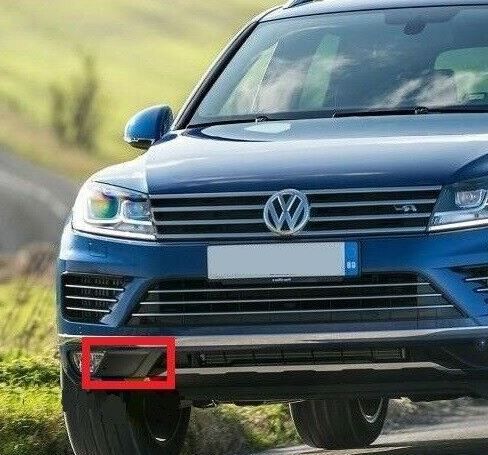 NEW GENUINE VW TOUAREG 15-17 R-LINE FRONT BUMPER RIGHT O/S FOG LIGHT TRIM BLACK 7P68078209B9 - Image 3
