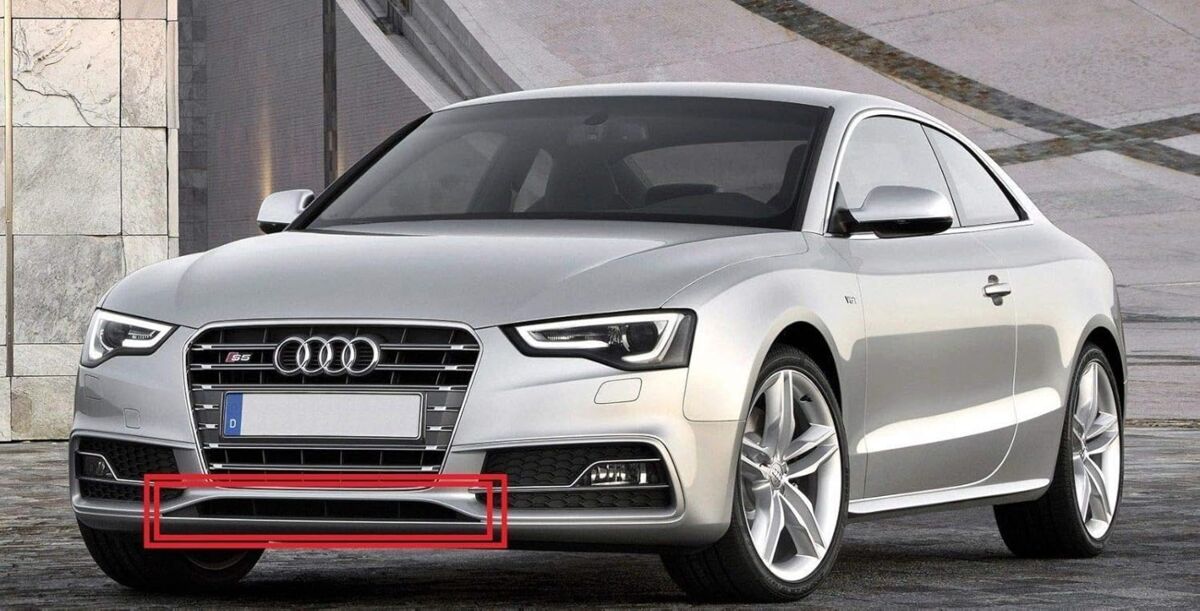NEW GENUINE AUDI S5 13-17 FRONT BUMPER LOWER CENTER GRILL ASSEMBLY BLACK 8T0807647A01C - Image 3