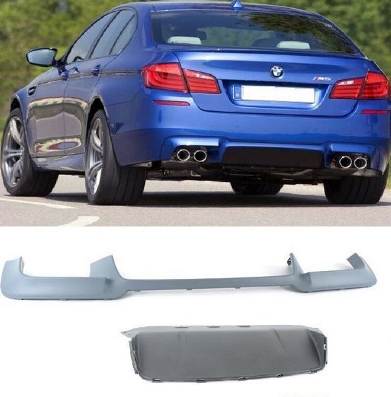 BMW NEW GENUINE 5 SERIES F10 M5 REAR BUMPER COVER DIFFUSER WITH INSERT SET