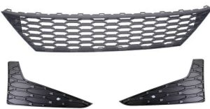 NEW GENUINE SEAT LEON FR 13-17 FRONT LOWER RIGHT LEFT CENTER GRILL SET BLACK