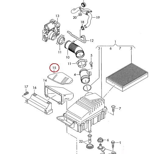 NEW GENUINE AUDI A3 2003-2013 TT 2007-2014 3.2 PETROL AIR INTAKE DUCT COVER LID 1K0805965F9B9 - Image 4