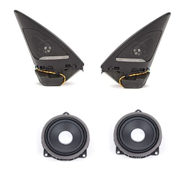 BMW OEM NEW F21 F22 F23 TWEETER SPEAKER AND MID RANGE SPEAKER HARMAN KARDON SET