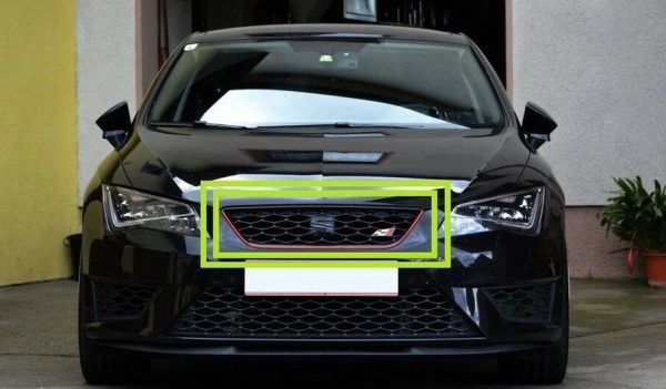 NEW GENUINE SEAT LEON CUPRA 13-17 FRONT UPPER CENTER GRILL BLACK 5F0853654B 9B9 - Image 2