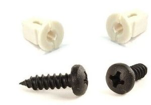NEW GENUINE AUDI VW SEAT 2x 7MM EXPANDING NUT 2x OVAL HEAD 4.2x13 SCREWS SET
