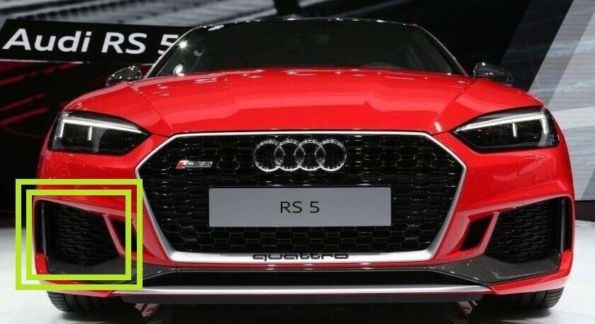NEW GENUINE AUDI RS5 17-18 FRONT BUMPER LOWER RIGHT O/S AIR VENT GRILL BLACK 8W6807682PT94 - Image 2